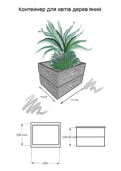 Container for landscape gardening
